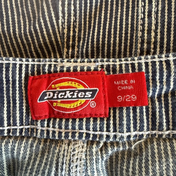 Dickies Striped Blue & white stretch denim Women's Shorts size 9/29 EUC - Picture 8 of 11